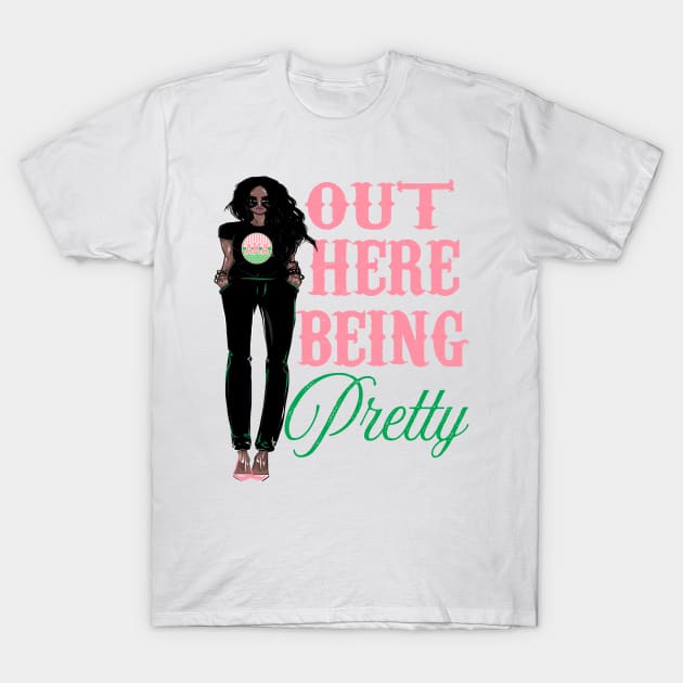 Put Here Being Pretty T-Shirt by Pretty Phoxie LLC